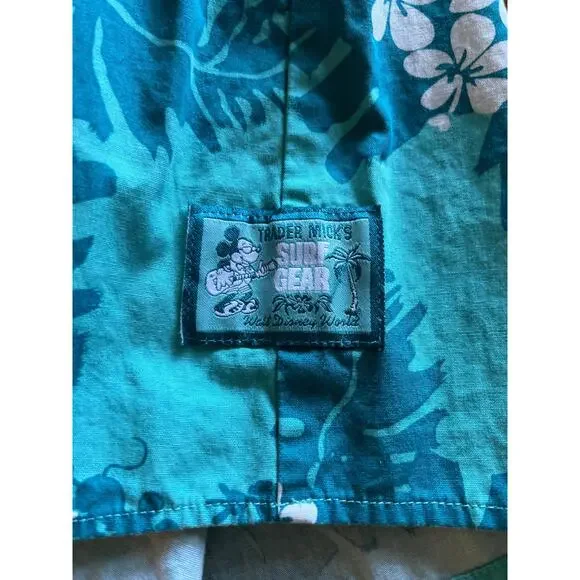 Vintage Walt Disney World Tropical Print Dress size M Vacation Mickey Mouse - Picture 6 of 10